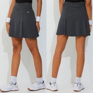 Dona Jo Ultimate Skirt Skort Black White Polka Dot Size 2 Large